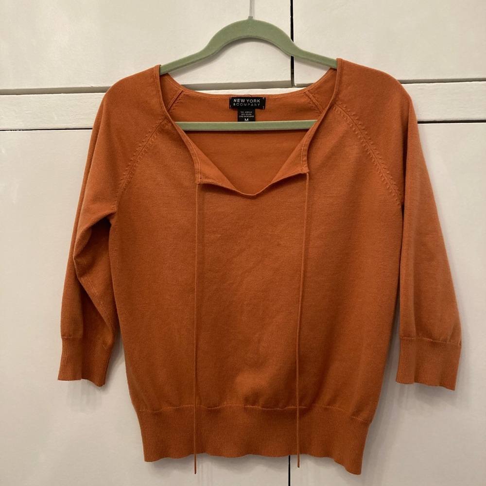 Burnt orange sweater